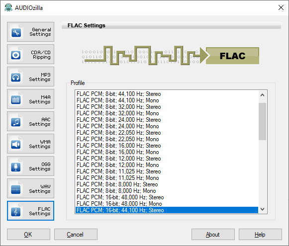 FLAC Settings