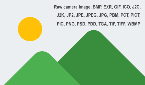 Support Popular Photo Formats